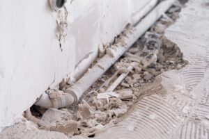 Une fuite canalisation dans une habitation