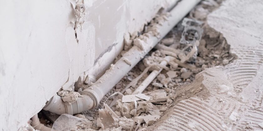 Une fuite canalisation dans une habitation