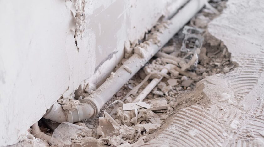 Une fuite canalisation dans une habitation
